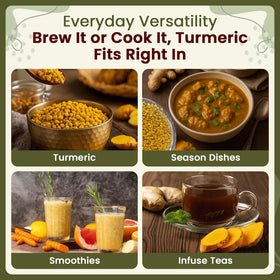 Organic Way premium turmeric root for everyday herbal preparations.