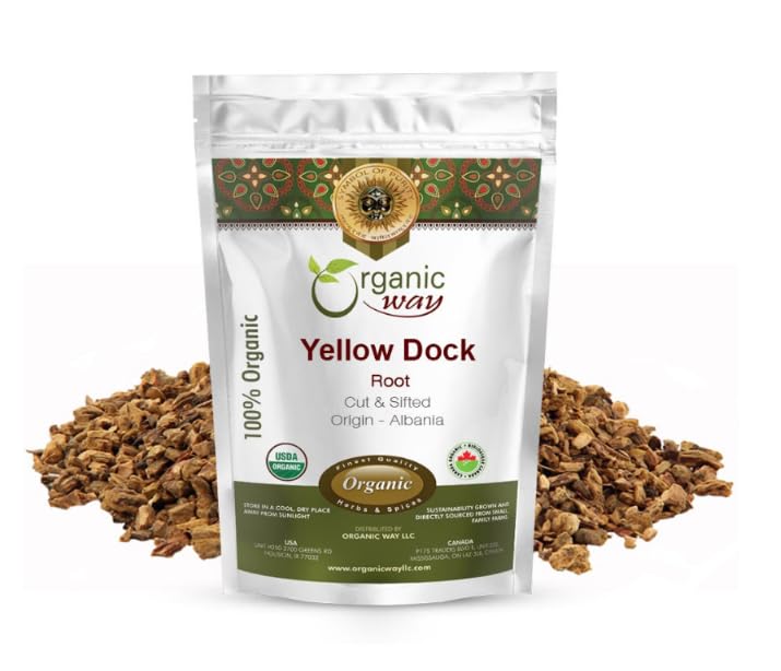 Organic Way Yellow Dock Root Cut & Sifted tea blend for flavorful infusions at home.