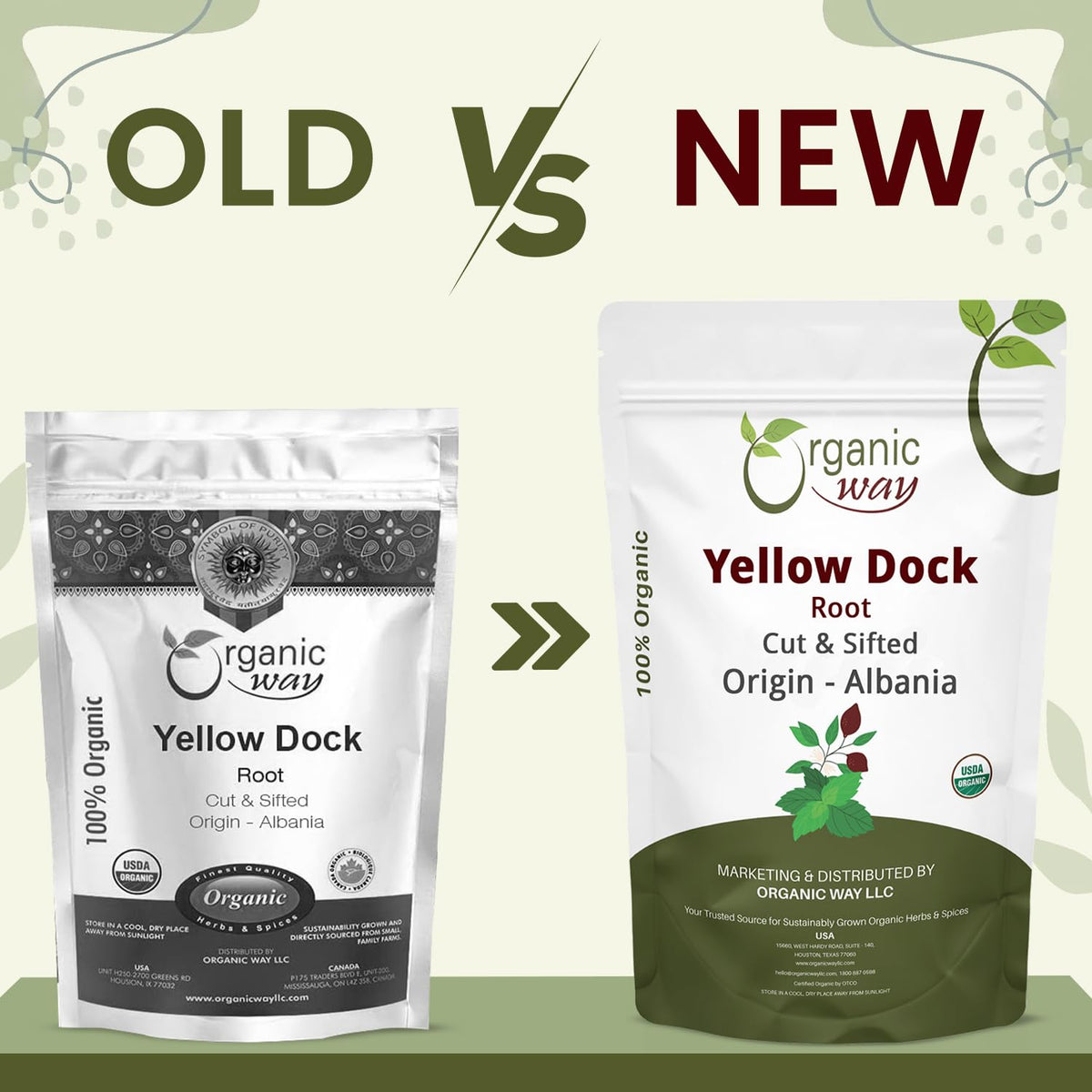 Organic Way Yellow Dock Root loose chips ready for DIY blends