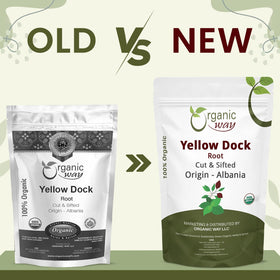 Organic Way Yellow Dock Root loose chips ready for DIY blends