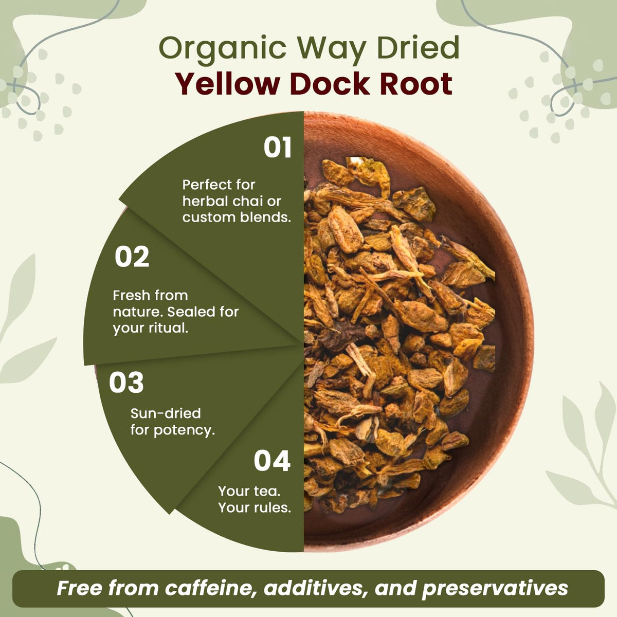 Organic Way Yellow Dock Root part of traditional herb collections