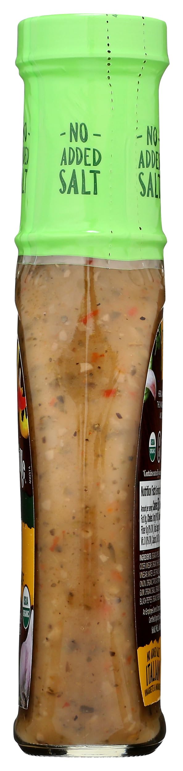 Closeup of Organicville dressing to reveal herb blend and texture