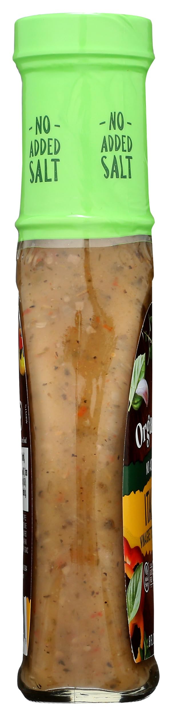 Organicville Italian Dressing in a bowl brightens meal presentation