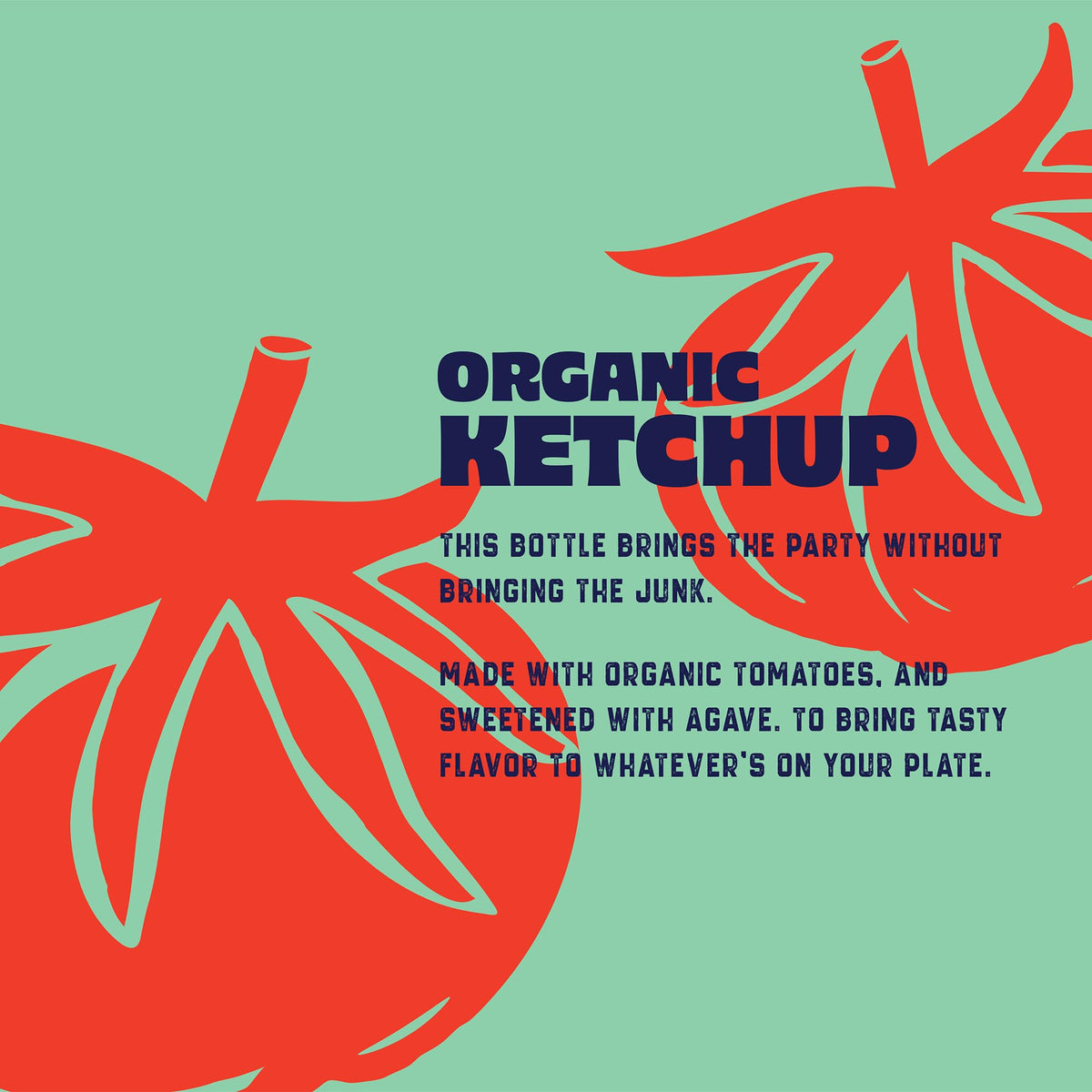 Organicville Organic Ketchup with plant-based ingredients suitable for vegan meals