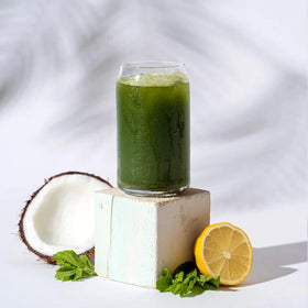 Organifi Green Juice Powder packaging showing clean ingredients and branding.
