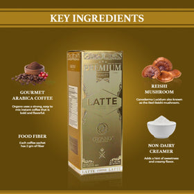 ORGANO Gourmet Cafe Latte non-dairy creamer swirls for creamy texture