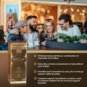 ORGANO Gourmet Cafe Mocha aluminum seal emphasizing freshness