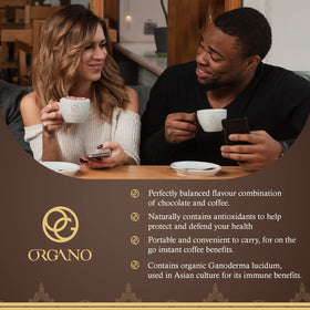 ORGANO Gourmet Cafe Mocha ganoderma powder in blend for earthy aroma