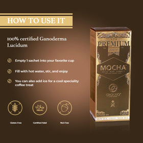 ORGANO Gourmet Cafe Mocha iced drink ready to enjoy as a cold brew