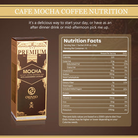 ORGANO Gourmet Cafe Mocha iced glass ideal for refreshing cold mocha