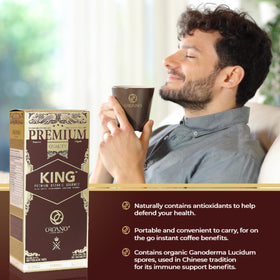 ORGANO King of Coffee organic certification image highlights ECOCERT organic standards.