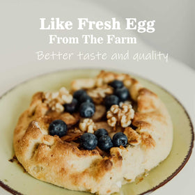 ORGFUN Egg White Powder in a bowl ready to mix in recipes