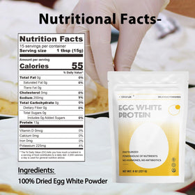 ORGFUN Egg White Powder pasteurized label signaling safety and quality