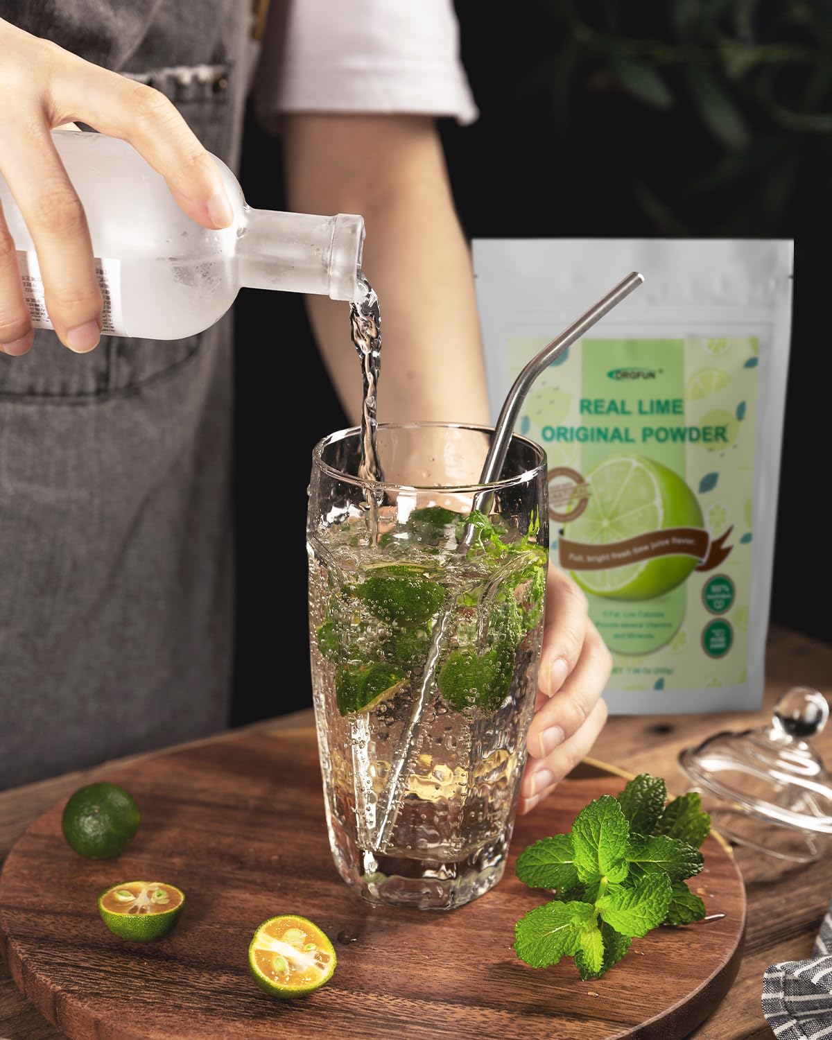 ORGFUN lime powder packaging box ready-to-use pantry staple