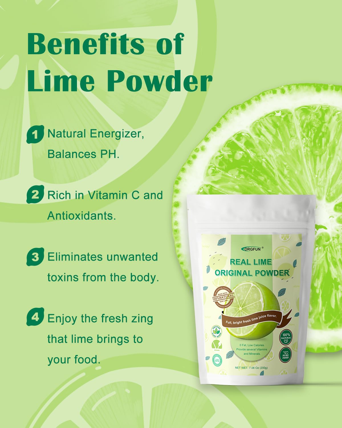 ORGFUN lime powder scoop demo for easy recipe measuring