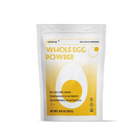ORGFUN Whole Egg Powder bottle demonstrates convenient protein for baking.