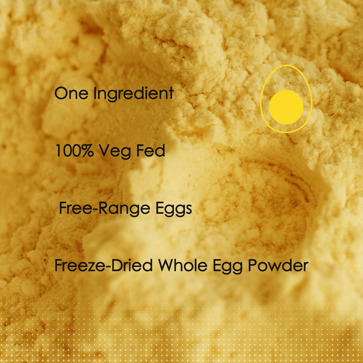 ORGFUN Whole Egg Powder scoop shows easy portioning for recipes.