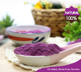 orgnisulmte radiant color from the powder suggests natural coloring.