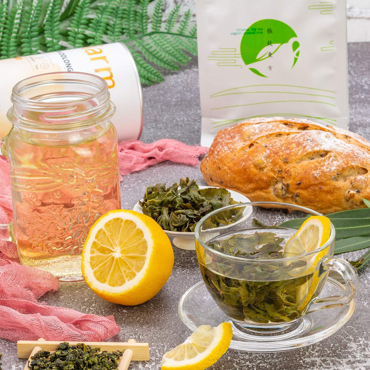 Oriarm Anxi Tieguanyin floral aroma wafts from the brew.