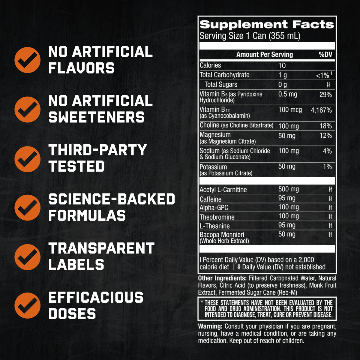 Origin Jocko GO ingredients icons summarize electrolytes and nootropic blend for balance.
