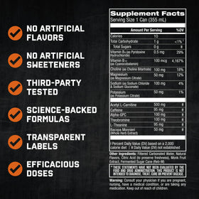 Origin Jocko GO ingredients icons summarize electrolytes and nootropic blend for balance.