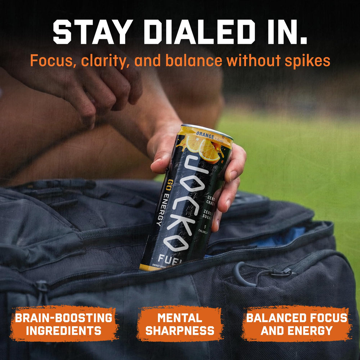 Origin Jocko GO pour into glass demonstrates a quick energy boost on demand.