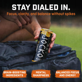 Origin Jocko GO pour into glass demonstrates a quick energy boost on demand.