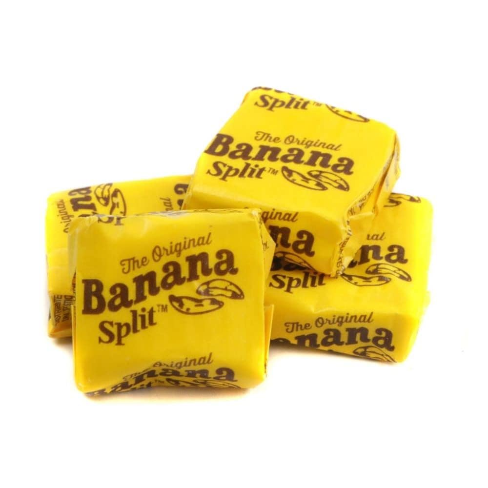 Original Banana Split Candy Chews pieces ready for lunchboxes or party buffets.