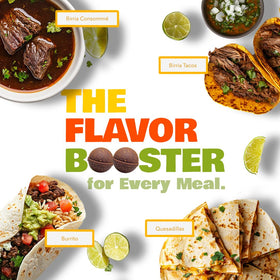 Birria tacos featuring Original Flavor Bomb Birria Bomb Balls delivering bold, authentic flavor.