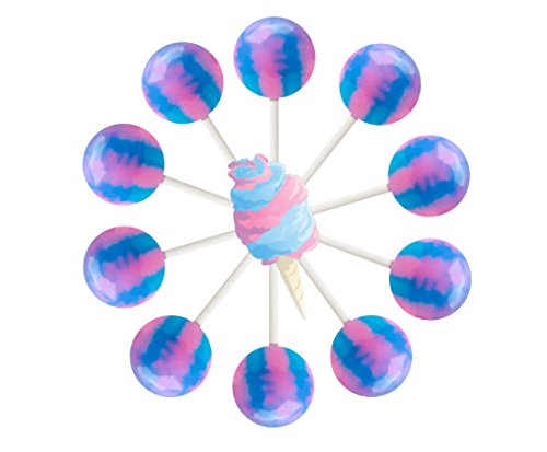 Original Gourmet Cotton Candy Lollipop Bag front view, perfect party treat