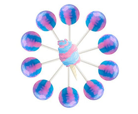 Original Gourmet Cotton Candy Lollipop Bag front view, perfect party treat
