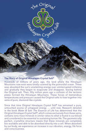 The Original Himalayan Crystal Salt in kitchen use scene, enhancing flavors during meal prep.