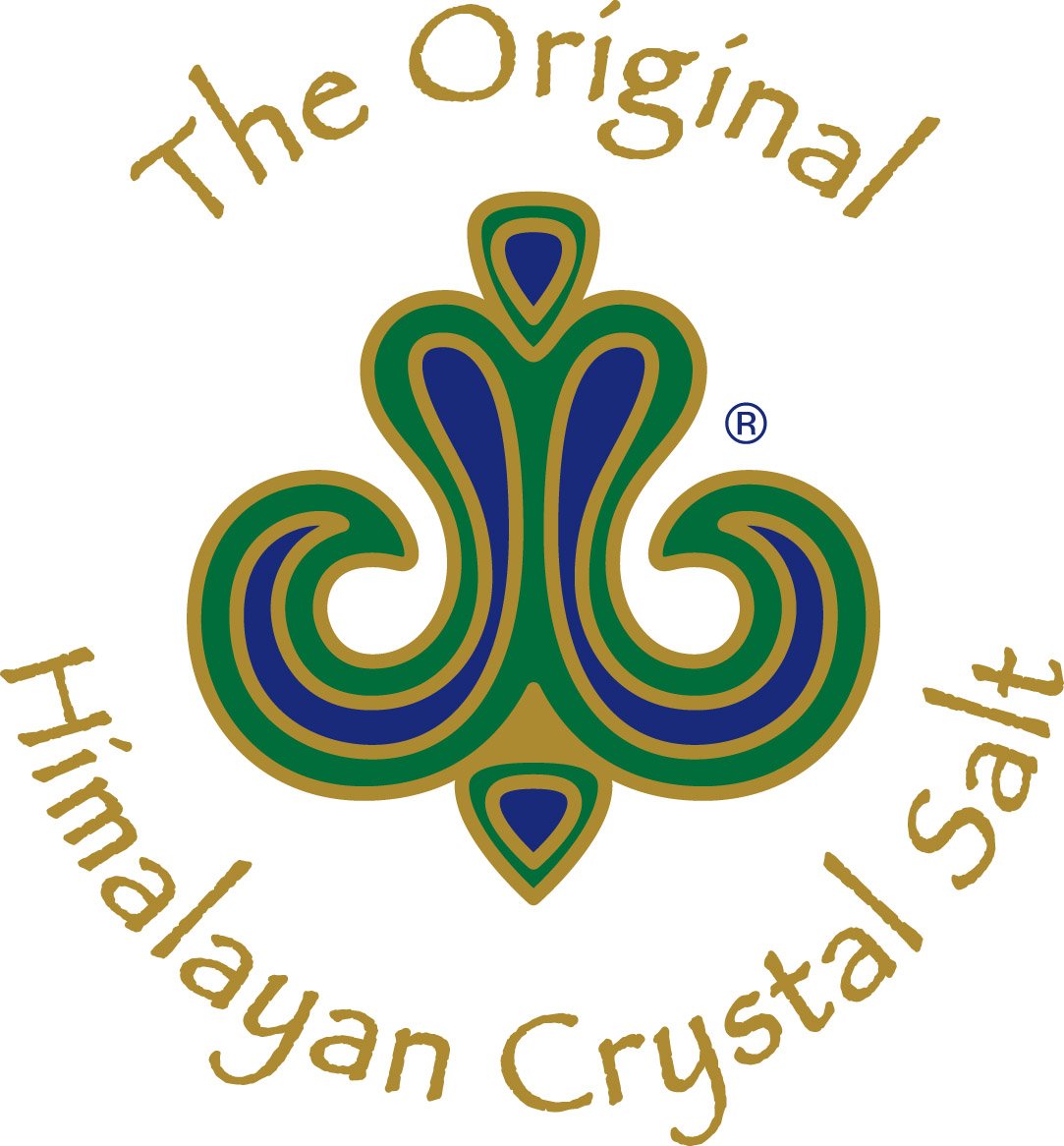 The Original Himalayan Crystal Salt mineral sparkle on a glass surface.