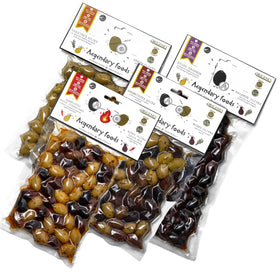 ORIGENES Variety Mix Olives Pack front label, ideal for antipasti and easy entertaining.