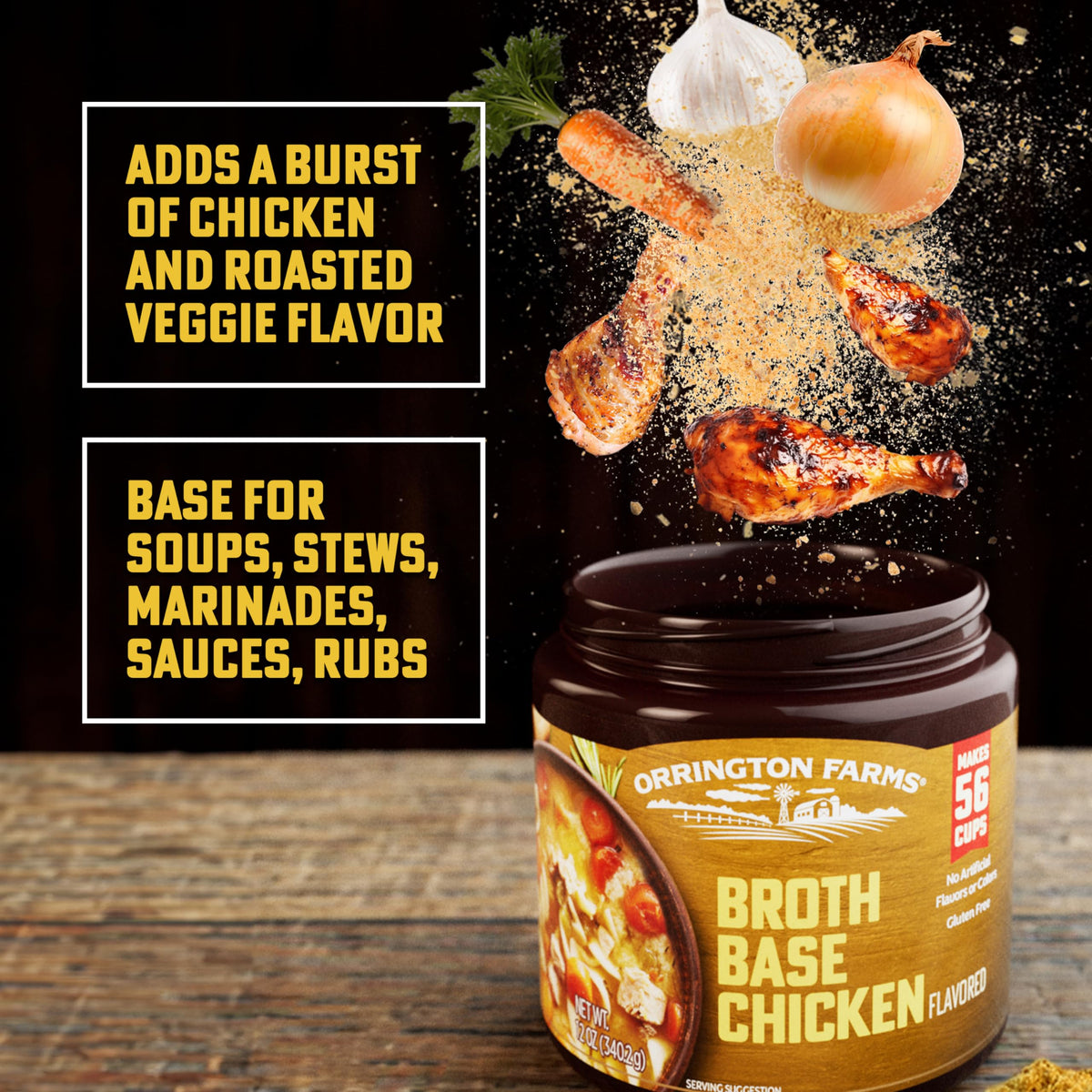 Orrington Farms Chicken Broth Base in a pot for a rich simmer.