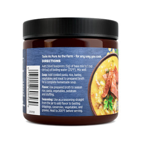 Orrington Farms Ham Flavored Base powder dissolving easily for soups and stews.