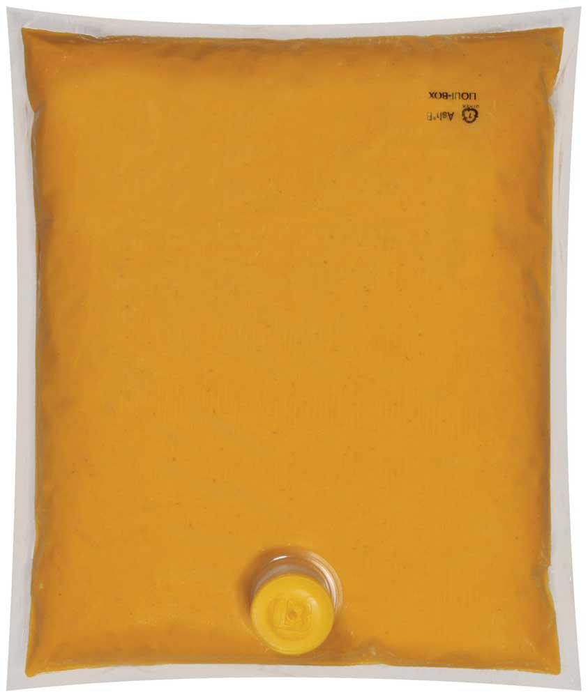 Ortega Nacho Cheese Sauce Pouch with a pour spout, ideal for quick dips and toppings.