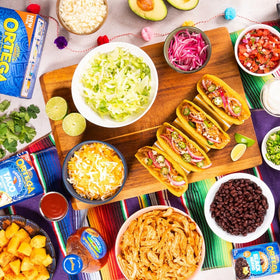 Ortega Taco Skillet Sauce served as part of a family meal.