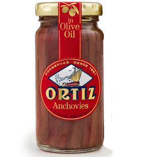 Ortiz anchovy fillet close-up showing firm texture and balanced oil