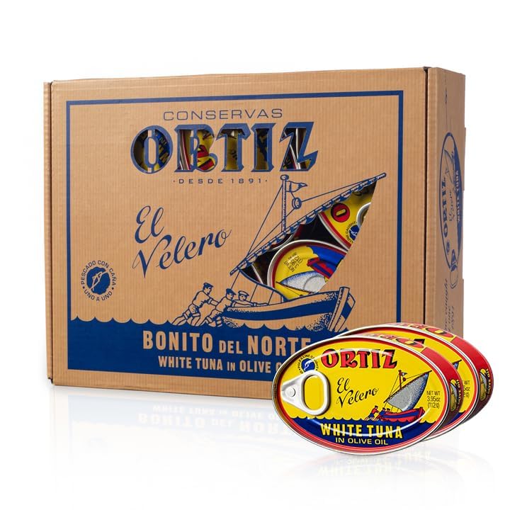 Ortiz Spanish tuna special edition gift pack with 12 tins, perfect for gifting gourmet food lovers.
