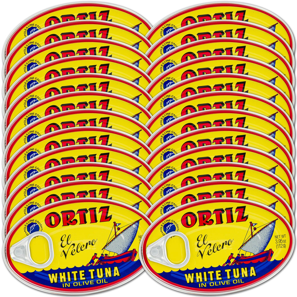 Ortiz White Tuna in Olive Oil slices ideal for salads or sandwiches