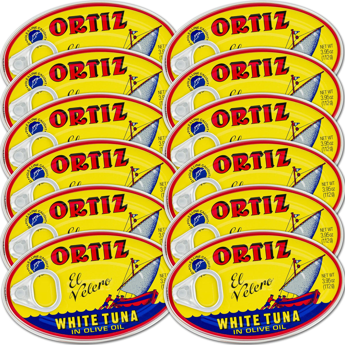 Ortiz white tuna in olive oil with tender slices ready for salads