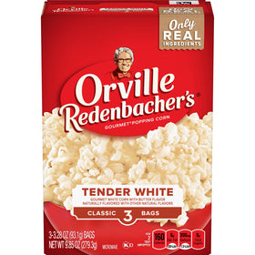 Orville Redenbacher's 12-box packaging showcases bulk popcorn for sharing.