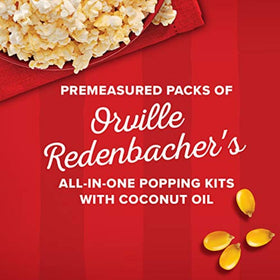 Orville Redenbacher's All-In-One Kit contents: kernels, coconut oil, and salt