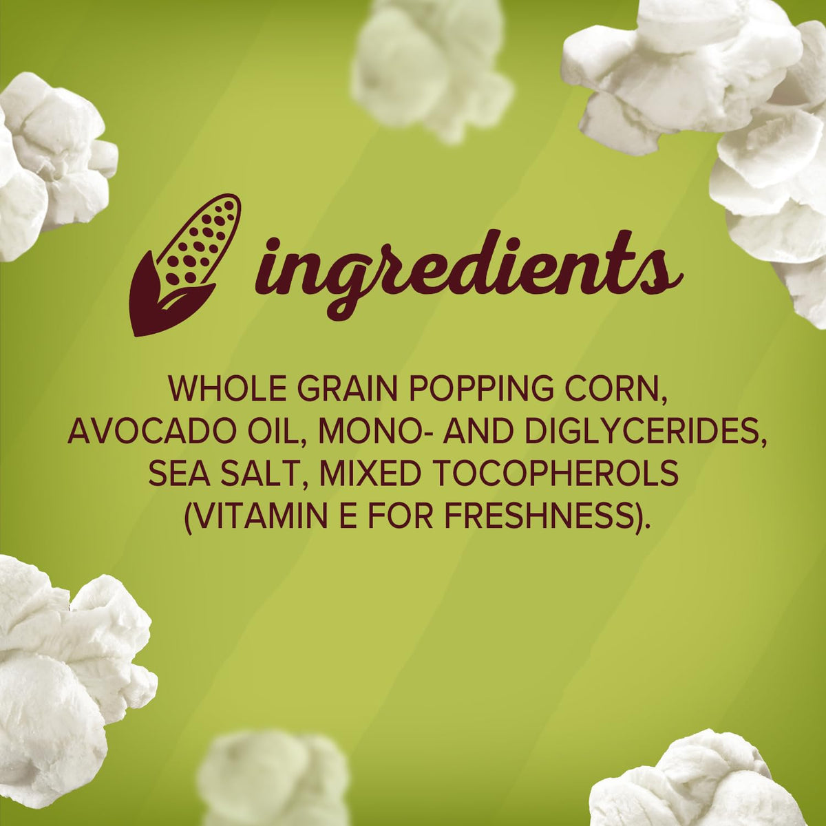 Orville Redenbacher's avocado oil sea salt popcorn gluten-free option