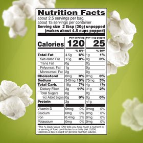 Orville Redenbacher's avocado oil sea salt popcorn Non-GMO verified