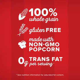 Orville Redenbacher's butter-flavor close-up highlights rich taste for movie nights.