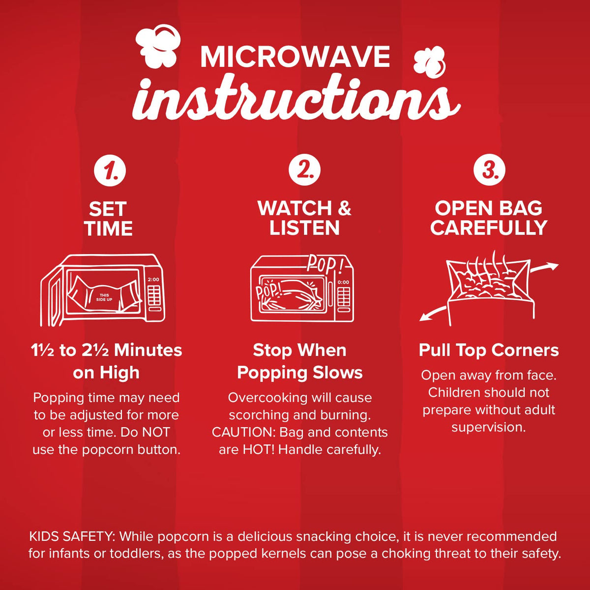 Orville Redenbacher's gluten-free, whole-grain popcorn offers quick, accessible snacking.