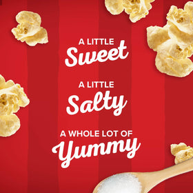 Orville Redenbacher's kettle corn microwave bag close-up, glossy texture