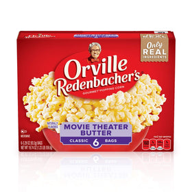 Orville Redenbacher's movie theater butter popcorn bags for at-home cinema snacking